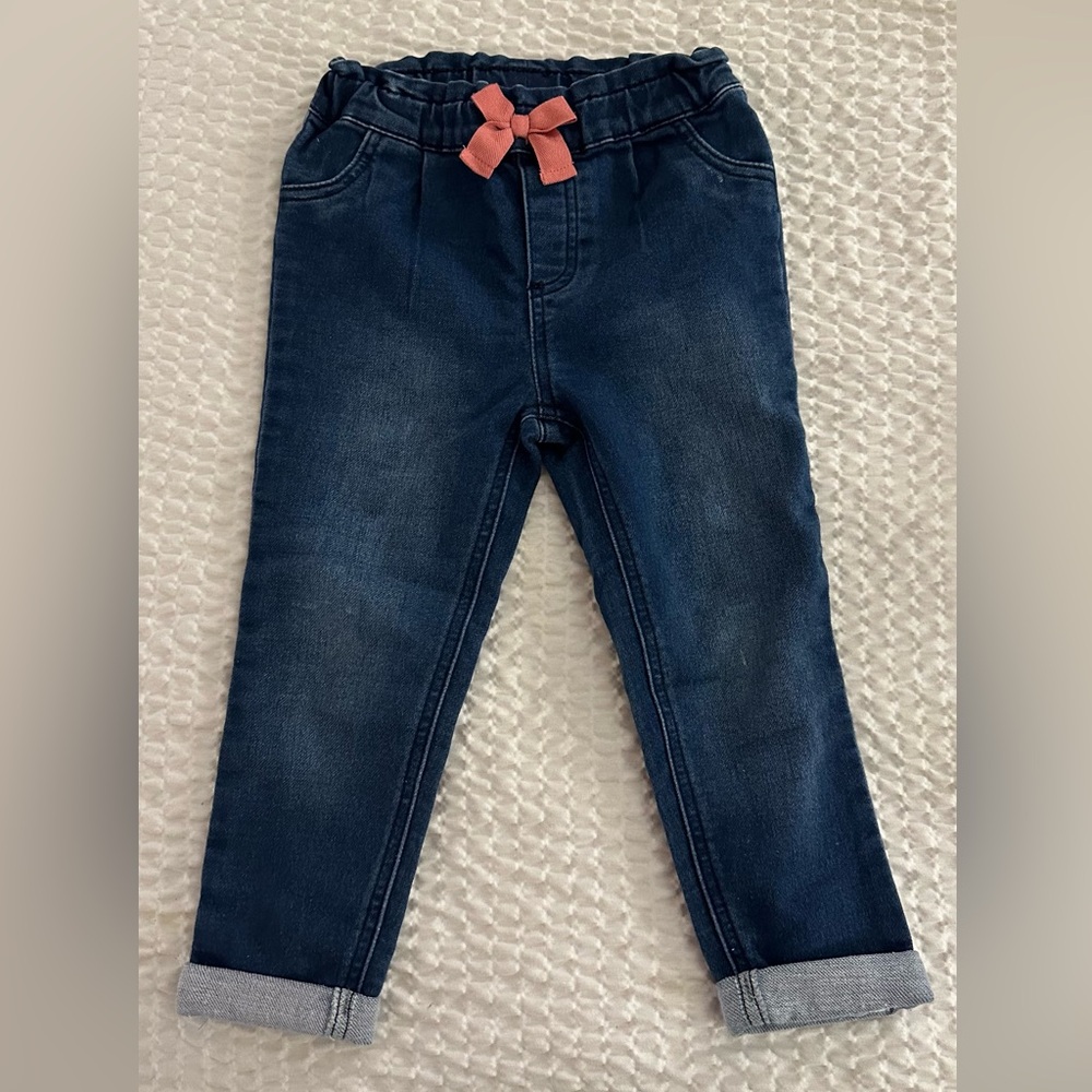 Toddler Girls Bow Jeans